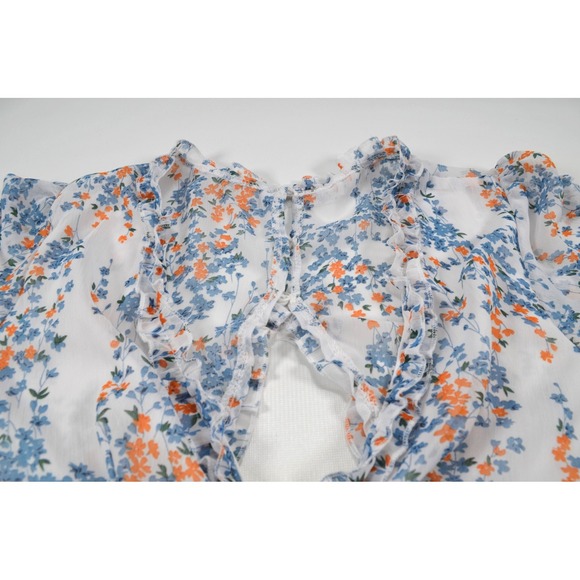 Unbranded Floral‎ Dress Long Sleeves Cottagecore Fairy Womens M Deep V-Neck - Picture 14 of 16